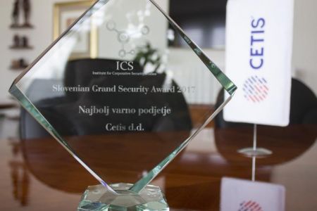 CETIS receives Slovenian Grand Security Award for 2017